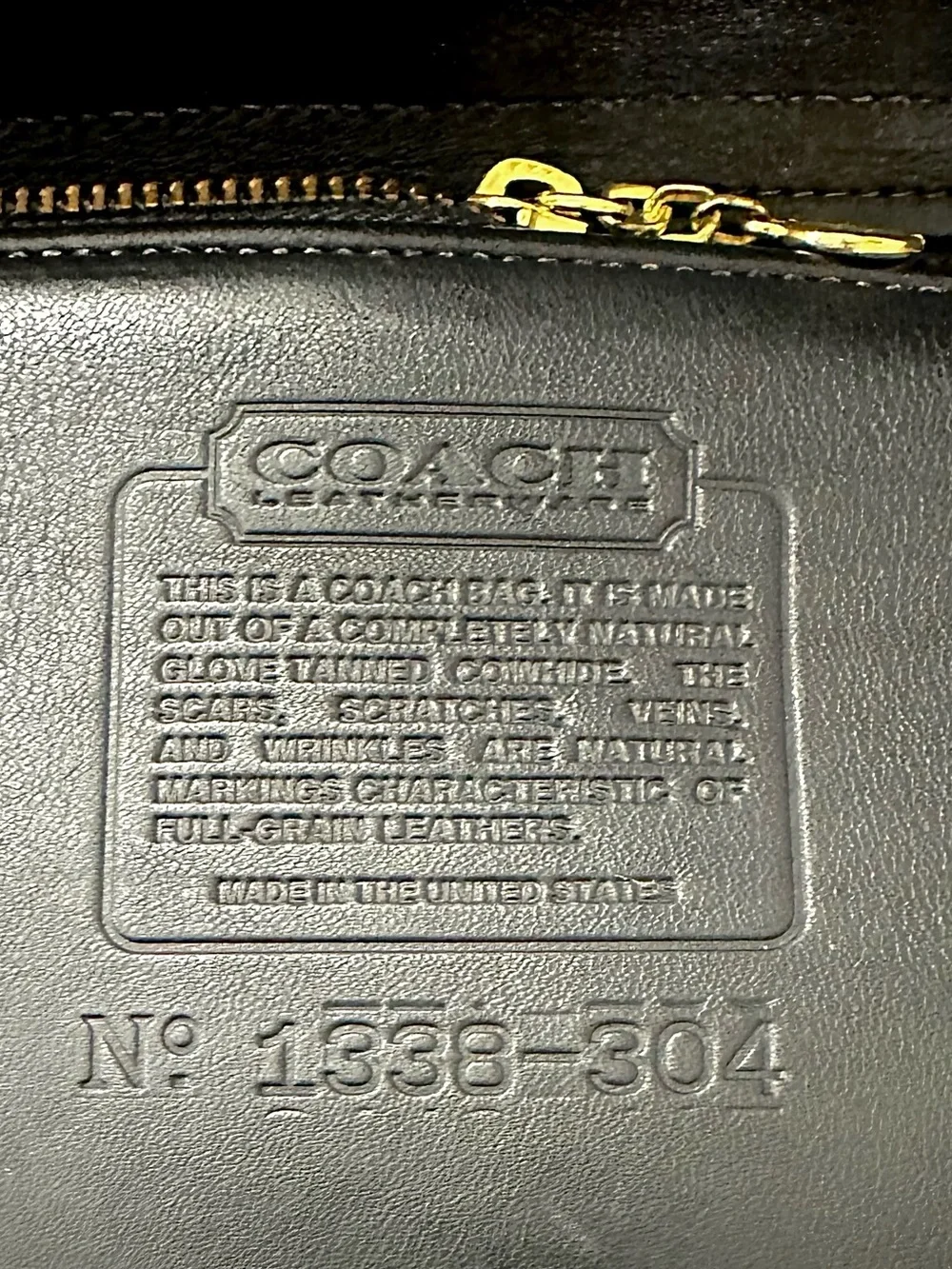 Coach black leather